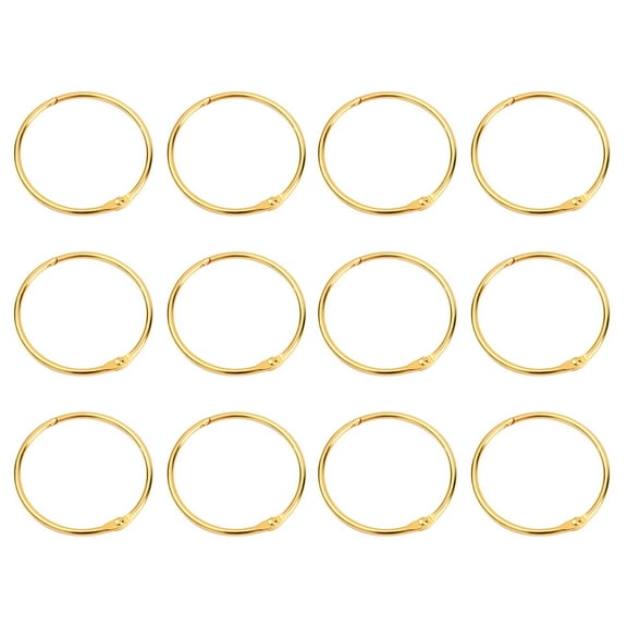 Yesbay 12 Pcs Bathroom Shower Curtain Rings Rust Proof Smooth Gliding Tightly Closed Anti-Drop Round Shower Curtain Hooks