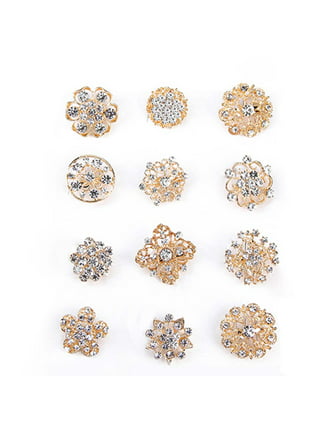  148 Pcs Bouquet Corsages Pins For Flower And 3D Gold  Butterfly Wall Decor Set Flower Diamond Pins Crystal Head Straight Pins  Bouquet Accessories For Mothers Day Birthday Wedding Party
