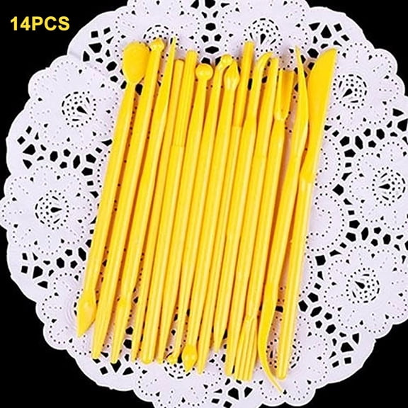 Yesbay 14Pcs Fondant Cake Modelling Craft Decorating Flower Clays Sugarcraft Tools,Cake Modelling Tools Set