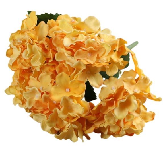 Yesbay 1Pc 5 Heads Fake Flower Fadeless Anti-fall Plastic Floral Arrangement Artificial Plant Desk Decor,Orange