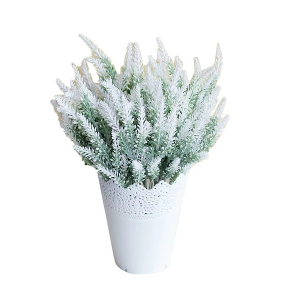 Yesbay 1Pc Artificial Fake Lavender Flower Plants Wedding Party Home Office Decoration-White