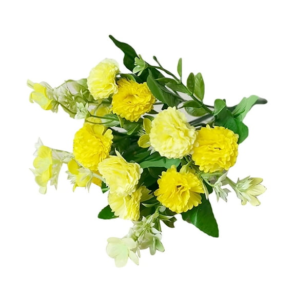 Yesbay 1Pc Artificial Flower Carnation Garden DIY Party Wedding Arch Festival Decor,Yellow