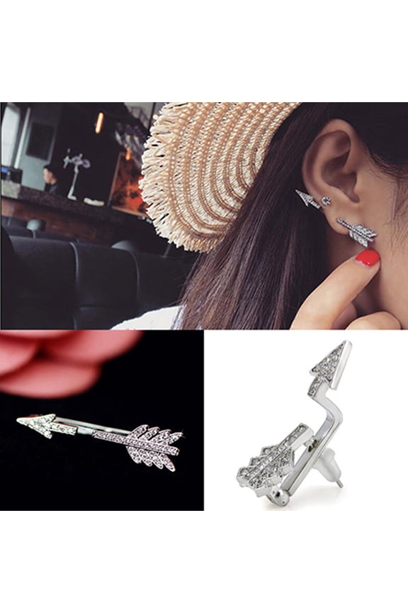 1Pc Bow Arrow Shaped Cool Ear Stud Women's Earring Punk Jewelry-