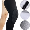 thumbnail image 1 of Yesbay 1Pc Breathable Sports Football Basketball Knee Pad Honeycomb Leg Brace Support-White, 1 of 7