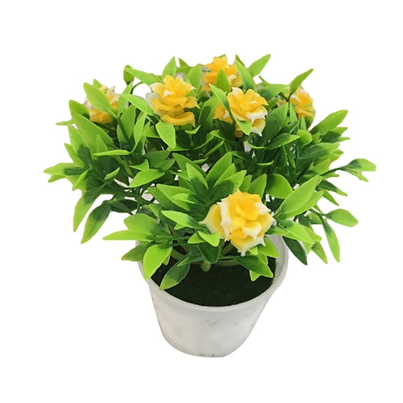 Yesbay 1Pc Potted Artificial Flower Rose Stage Garden Wedding Home Party Decor Props