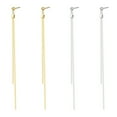 thumbnail image 1 of Yesbay 2 Pair Women Hanging Earrings Long Linear Tassel Alloy Electroplated Ear Jewelry Lady Prom Cocktail Party Dangle Earrings, 1 of 7