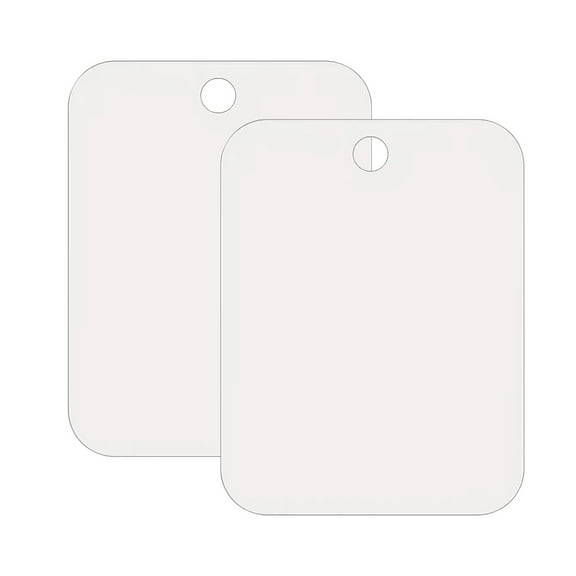 Yesbay 2 Pcs Acrylic Fogless Shower Mirror Portable Travel Anti-fog Men Shaving Makeup Mirror Shatterproof Frameless Bathroom Wall Hanging Vanity Mirror