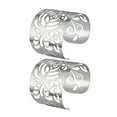thumbnail image 1 of Yesbay 2 Pcs Adjustable Wide Opening Bracelet Individual Hollow Out Polished Metal Arm Cuff Cosplay Performance Sleeve Bracelet, 1 of 8