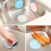 Yesbay 2 Pcs Kitchen Water Sink Stopper Sucker Drain Strainer Plug Silicone Leak-proof Cover-White