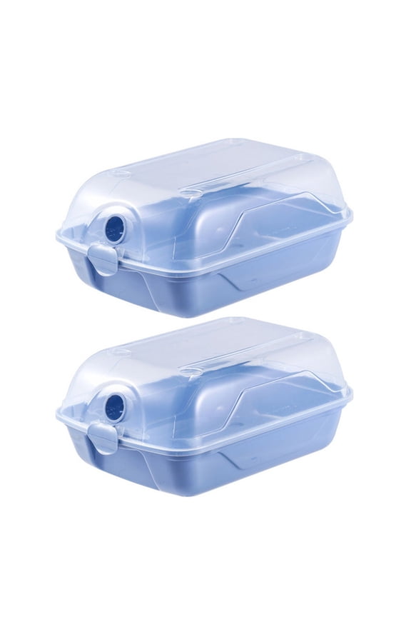 2 Pcs Shoes Storage Box Thickened Transparent Ventilation Hole Dust-proof Anti-crack Reusable Universal Boot Box Car Travel Shoe Container