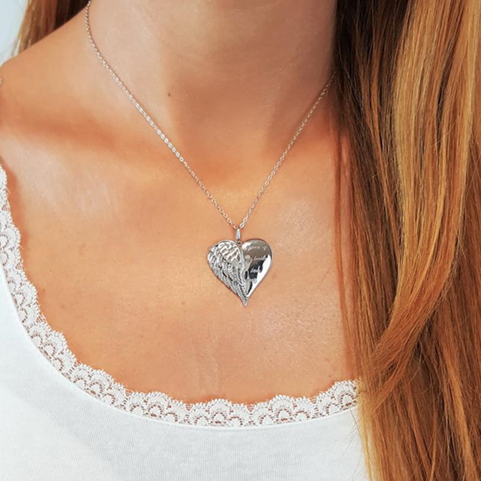 Yesbay Pcs Women Angel A Piece Of My Heart Has Wings Letter