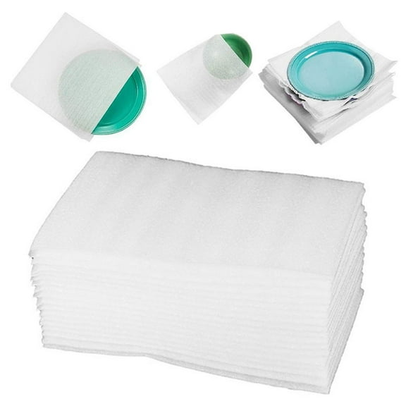 Yesbay 20 Pcs Foam Pouches Cushion Foam Pouch for Moving and Storing Dish Packing Foam Wrap Sheet for Cup Glasses Dishes Fragile Items