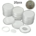 thumbnail image 1 of Yesbay 20Pcs 46mm Plastic Coin Holder Capsule Protector Case Collection Storage Box Clear, 1 of 8
