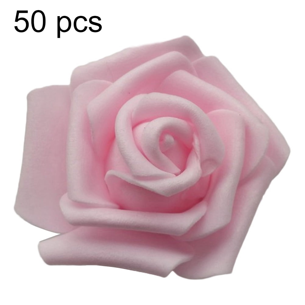 Yesbay Artificial PE Foam Rose Flowers Head DIY Wedding Home Room Decor,Light Pink