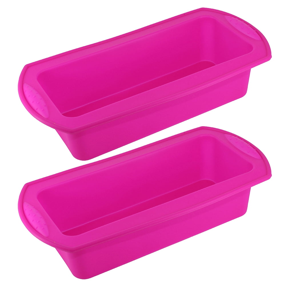 Yesbay 2Pcs Silicone Nonstick Cake Bread Loaf Pan DIY Making Mold