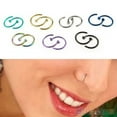 thumbnail image 1 of Yesbay 2Pcs Stainless Steel Nose Ring Open Hoop Earrings Unisex Body Piercing Jewelry,Nose Ring, 1 of 6