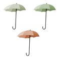 thumbnail image 1 of Yesbay 3 Pcs Wall Hooks Umbrella Shape Design Self Adhesive Hanger Hook Storage Organizer, 1 of 8