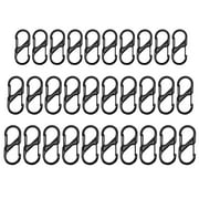 Yesbay 30 Pcs S-Shaped Carabiners Small Alloy Snap Hooks Portable Keychain Clip Tiny Clip Attachment Carabiners Camping Gear