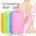 thumbnail image 1 of Yesbay 4 Pcs Stretchable Body Exfoliating Neck Back Scrubber Shower Bath Cloth Tool Washcloth,Blue, 1 of 7