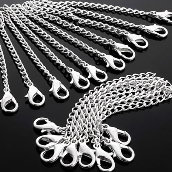 Yesbay 40 Pcs Fashion Silver Plated Bracelet Necklace Extenders Chain Jewelry Findings,Extension Chain