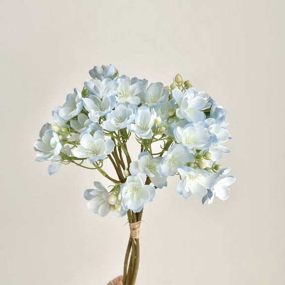 Yesbay 4Pcs Faux Jasmine Picks Realistic Artificial Flowers Bunch Long-lasting Fake Jasmine Branches for Home