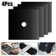 thumbnail image 1 of Yesbay 4Pcs Reusable Gas Stove Burner Cover Clean Mat Pad Cooker Protector Kitchen Tool,Black, 1 of 8