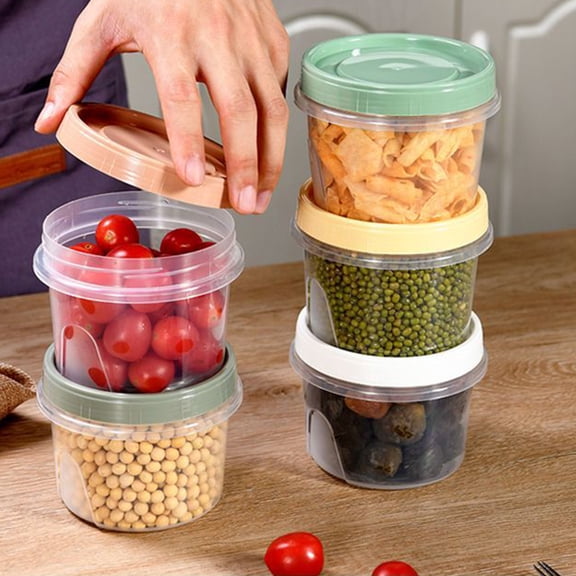 Yesbay 4Pcs Salad Dressing Containers 500ml BPA-Free Food Container for Snacks Condiment Sauce Reusable Sauce Cups for Lunch Box Fruit Nuts Yogurt Storage