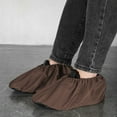 thumbnail image 1 of Yesbay 5 Pair Waterproof Shoe Covers Reusable Foldable Rain Boot Covers Wear Resistant Shoe Protector Overshoes,Coffee, 1 of 10
