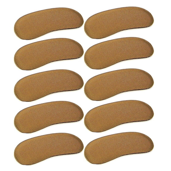 Yesbay 5 Pairs Fabric Sticky Back Heel Grips Shoe Sponge Cushion Insole Pad Liners