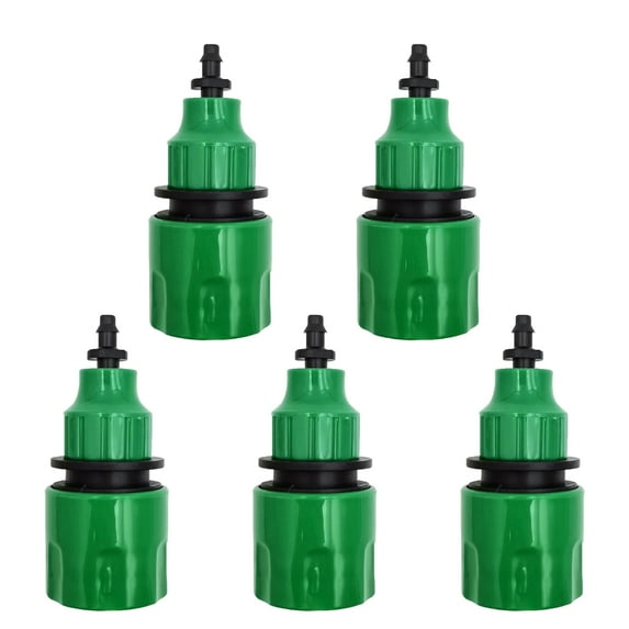Yesbay 5 Pcs Water Hose Connectors Garden Hose Quick Connectors 1/4" or 3/8" Dual Use Hose Connectors for Drip Irrigation System