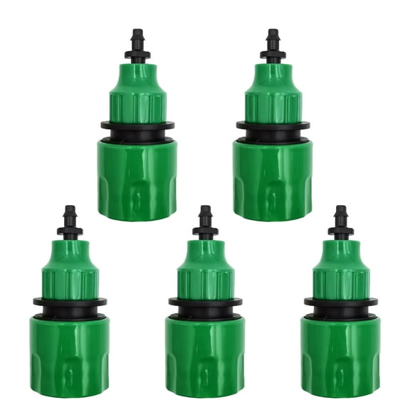 Yesbay 5 Pcs Water Hose Connectors Garden Hose Quick Connectors 1/4" or 3/8" Dual Use Hose Connectors for Drip Irrigation System