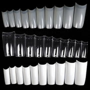 Yesbay 500 Nails Acrylic Half French False Nail Art Tips Acrylic UV Gel Manicure Tip