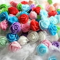 thumbnail image 1 of Yesbay 500Pcs PE Foam Rose Head Artificial Flower for DIY Bear Doll Wedding House Decor,Yellow, 1 of 8