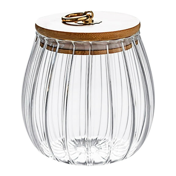 Yesbay 700ml Glass Storage Jar with Spoon Wide Mouth BPA Free Versatile Use Coffee Sugar Container Food Storage Organizer