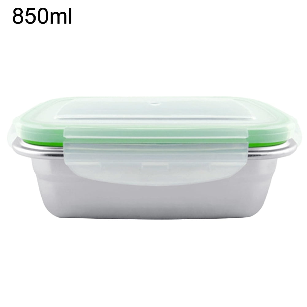 Yesbay 850ml Stainless Steel Lunch Box Bento Picnic Food Storage Container,Silver