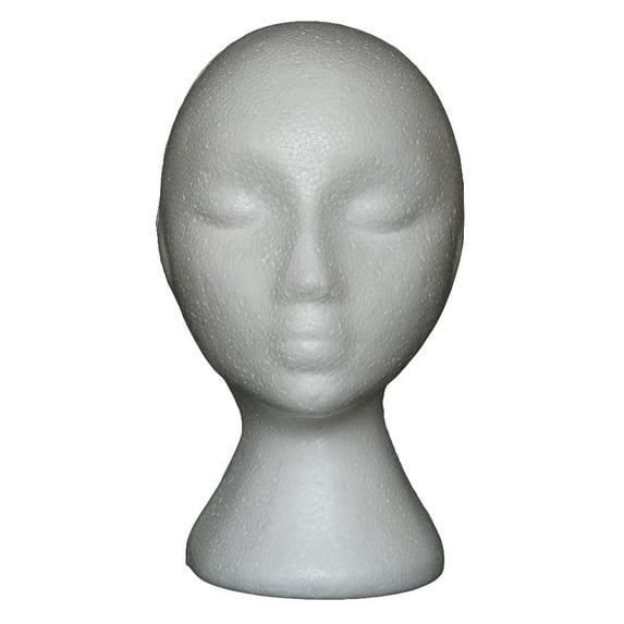 Yesbay Abstract Foam Mannequin Head Manikin Head Model Wig Hair Glasses Display Stand