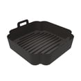 thumbnail image 1 of Yesbay Air Fryers Liner Double Handle Heat Resistant Square Dishwasher Safe Silicone Baking Pan Waterproof Non-stick Frying Chicken Basket Mat Kitchen Accessories, 1 of 8