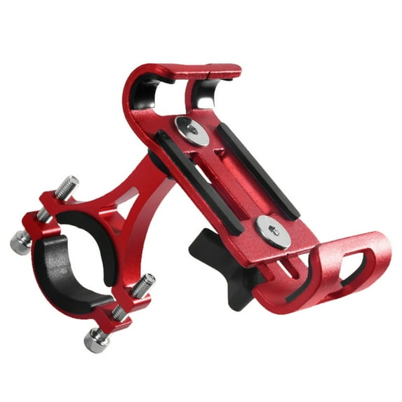 Yesbay Aluminium Alloy 360 Degree Rotation Bike Motorcycle Handlebar Phone Holder Mount,Red No Rotatable