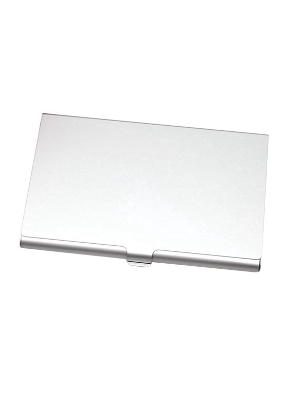 Aluminium Alloy Portable Credit Business ID Card Holder Wallet Box Case Silver