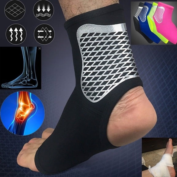 Yesbay Ankle Sprain Brace Foot Support Bandage Achilles Tendon Strap Guard Protector-Fluorescent Green