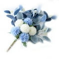 thumbnail image 1 of Yesbay Artificial Flower Charming Exquisite Faux Silk Realistic Nordic Style Flower Bouquet for Home,Fog blue, 1 of 8