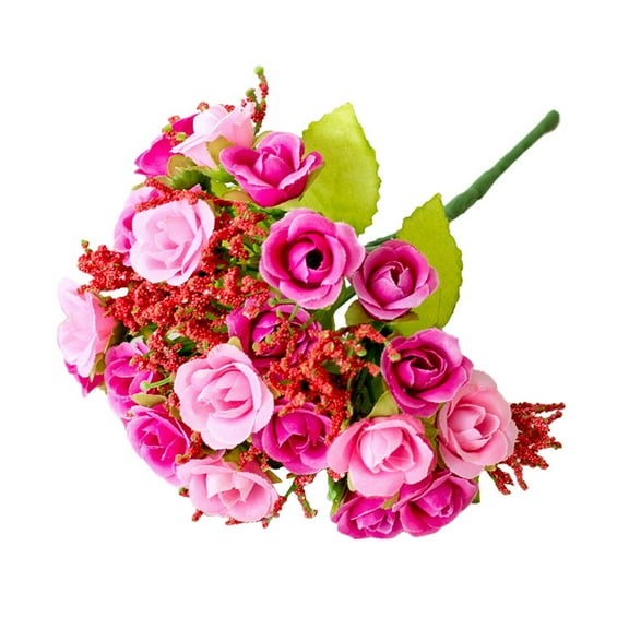Yesbay Artificial Flower Non-fading Vivid Cloth Beautiful Simulation Rose for Party,Rose Red