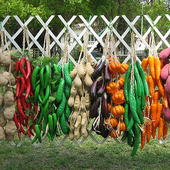 Yesbay Artificial Fruit Foam Vegetable Corn Pepper Garlic Hanging Photo Prop Home Decor,Carrot