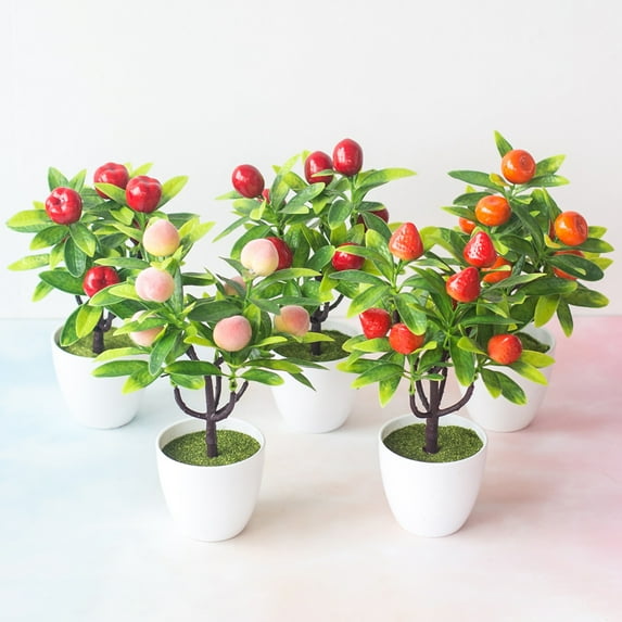 Yesbay Artificial Fruit Tree Lifelike Multipurpose Plastic Adorable Simulation Potting for Wedding,Chili