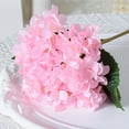thumbnail image 1 of Yesbay Artificial Hydrangea with Green Leaves Stem Realistic Fake Flower Wedding Home Office Table Faux Floral Branch Flower Arrangement Decoration, 1 of 8
