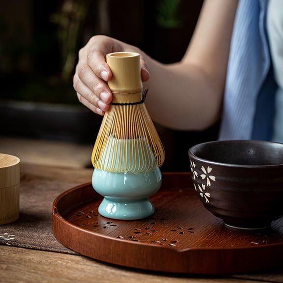 Yesbay Bamboo Matcha Whisk Handmade Japanese Chasen Stirrer Brush for Matcha Tea Kitchen Essential for Creamy Foam