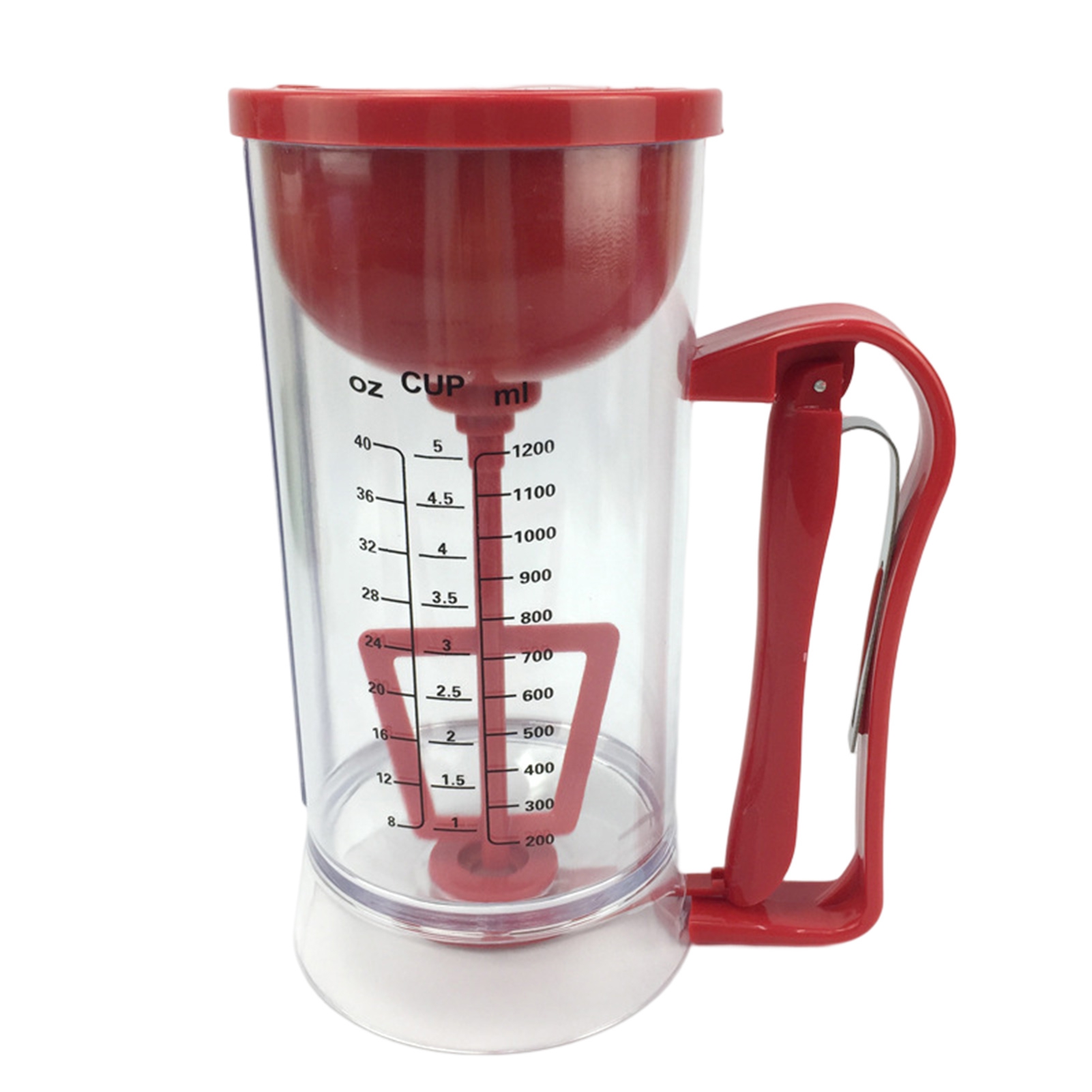 Yesbay Batter Dispenser with Measuring Label ,1200ML Pancake Batter Dispenser Cupcake Waffle