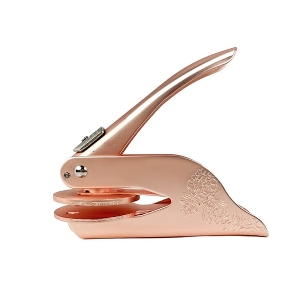 Yesbay Book Embosser Hand Operated Embosser Stamp Stainless Steel Embossing Tool for Paper Cardboard Leather DIY Craft