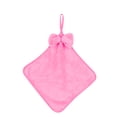 thumbnail image 1 of Yesbay Bowknot Hand Towel Lanyard Design Microfiber Delicate Washing Kitchen Towel Bathroom Accessories,Rose Red, 1 of 8
