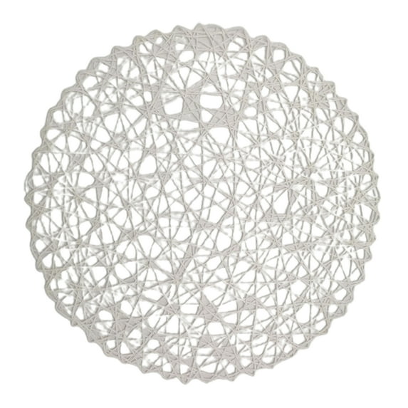 Yesbay Bowl Mat Multifunctional Wear Resistant Paper Home table Decoration Placemats for Cafes White Round